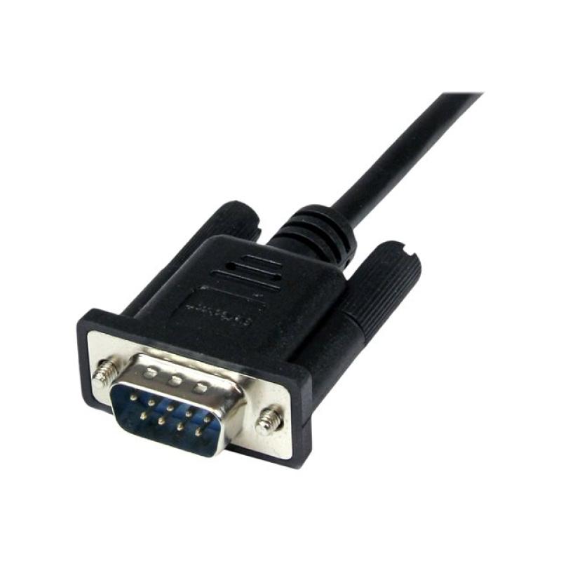 Cable db9 startech 1m - macho - hembra - negro
