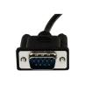 Cable db9 startech 1m - macho - hembra - negro
