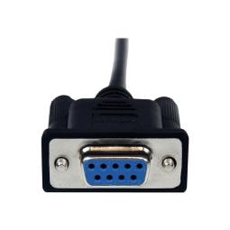 Cable db9 startech 1m - macho - hembra - negro