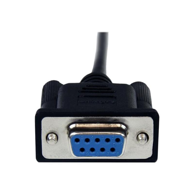 Cable db9 startech 1m - macho - hembra - negro