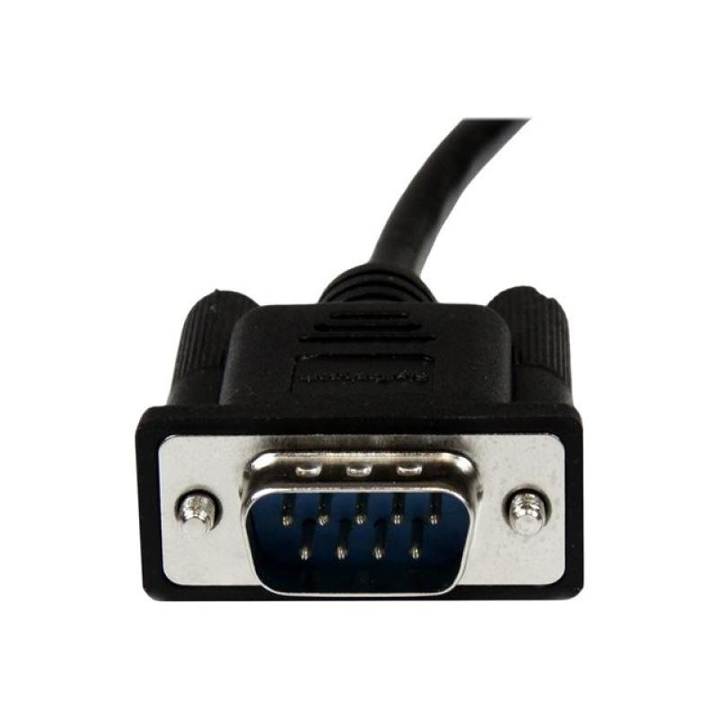 Cable db9 startech 1m - macho - hembra - negro