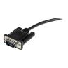 Cable db9 startech 2m - macho - hembra - negro