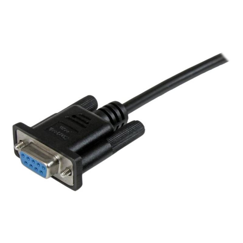 Cable db9 startech 2m - hembra - hembra - negro