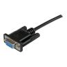 Cable db9 startech 2m - hembra - hembra - negro