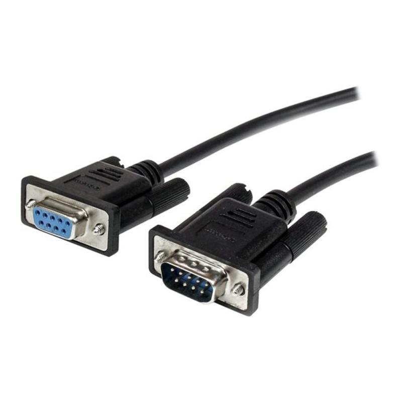 Cable db9 startech 0.5m - macho - hembra - negro