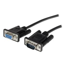 Cable db9 startech 0.5m - macho - hembra - negro