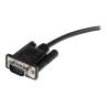 Cable db9 startech 0.5m - macho - hembra - negro
