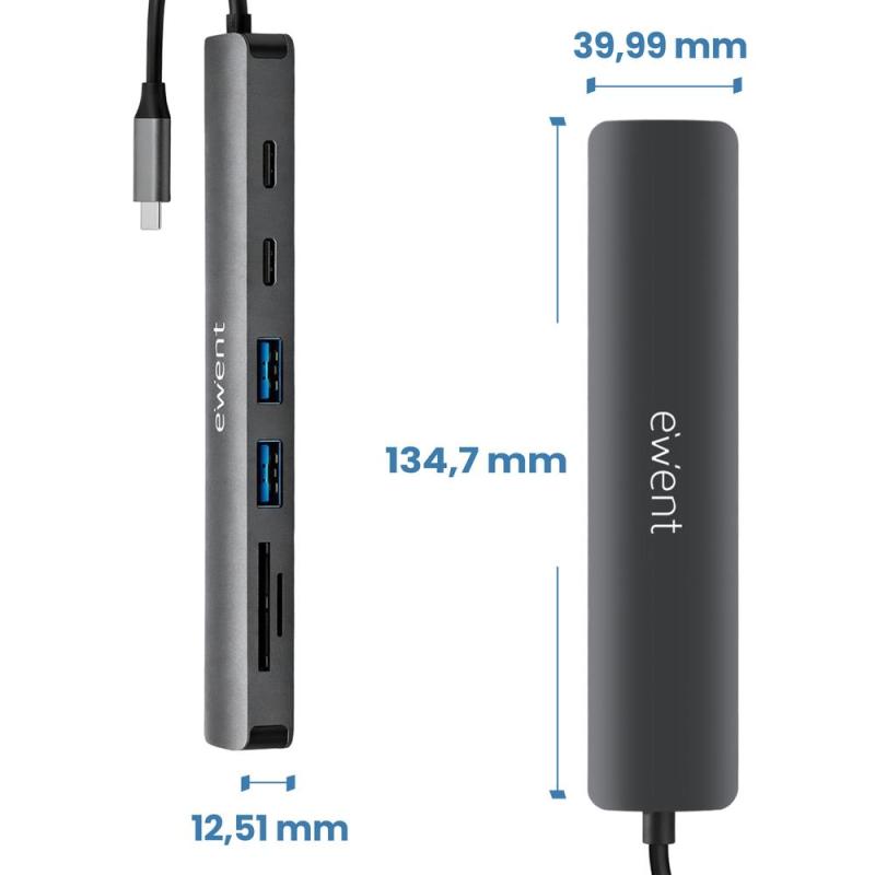 Docking station ewent ew1152 usb tipo c 7 en 1