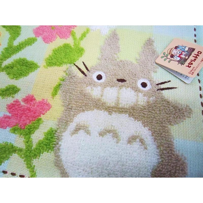 Mini toalla totoro gris jardin de flores 25x25 cm mi vecino totoro