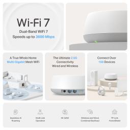 Wifi mesh tp - link deco be25 be3600 pack 3 unidades