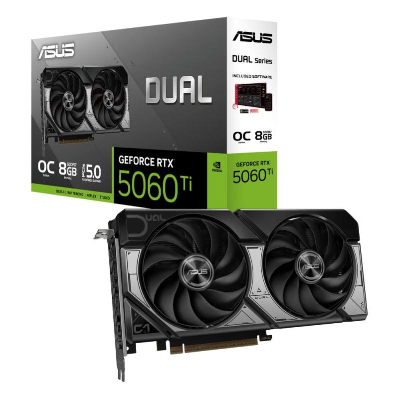 Tarjeta grafica asus nvidia rtx 5060 ti 8gb gddr7 - 3x dp - 1x hdmi pci express 5.0