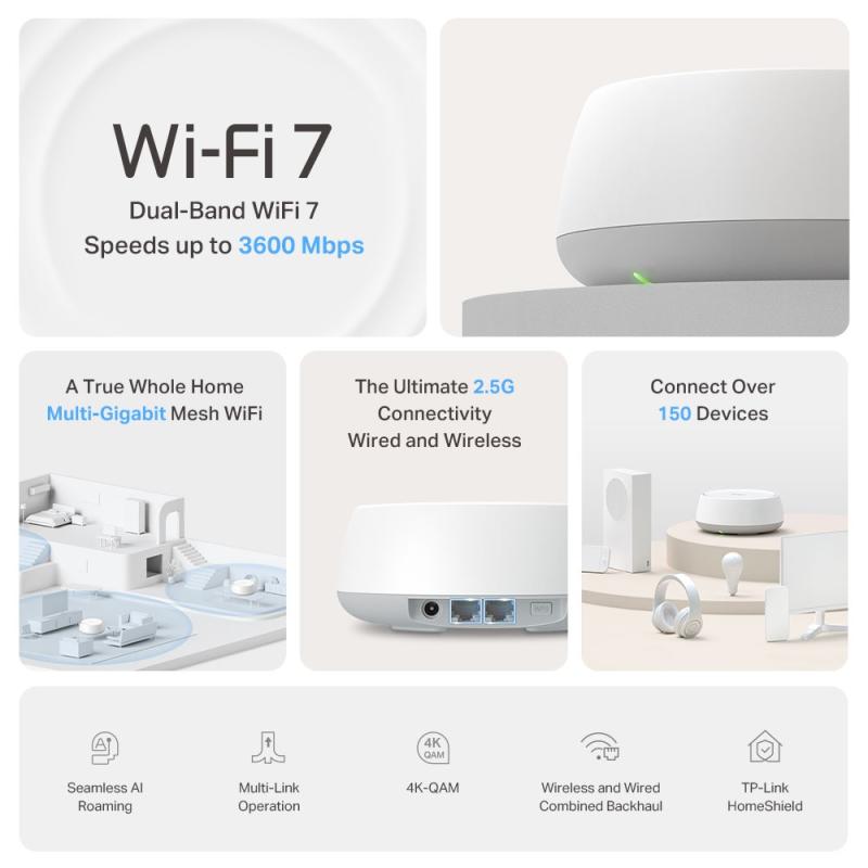 Wifi mesh tp - link deco be25 be3600 pack 2 unidades