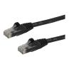 Cable de red startech latiguillo rj45 utp cat6 15m negro