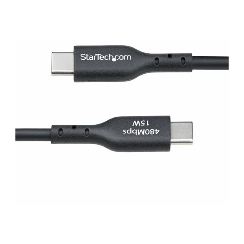 Cable usb tipo a a usb tipo c startech 0.3m - macho - macho - negro