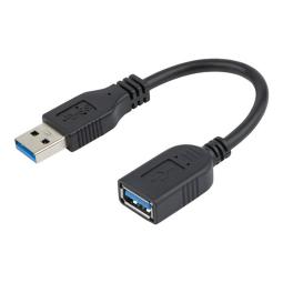 Cable usb 3.0 startech 0.15m - macho - hembra - negro