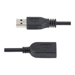 Cable usb 3.0 startech 0.15m - macho - hembra - negro
