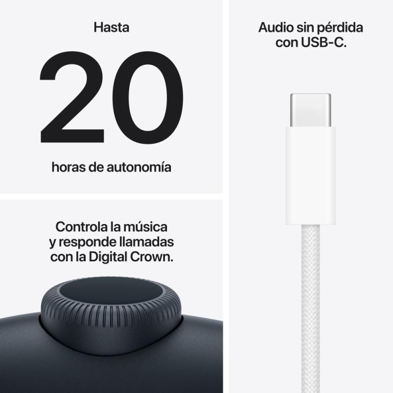 Auriculares apple airpods max 2 inalambrico midnight