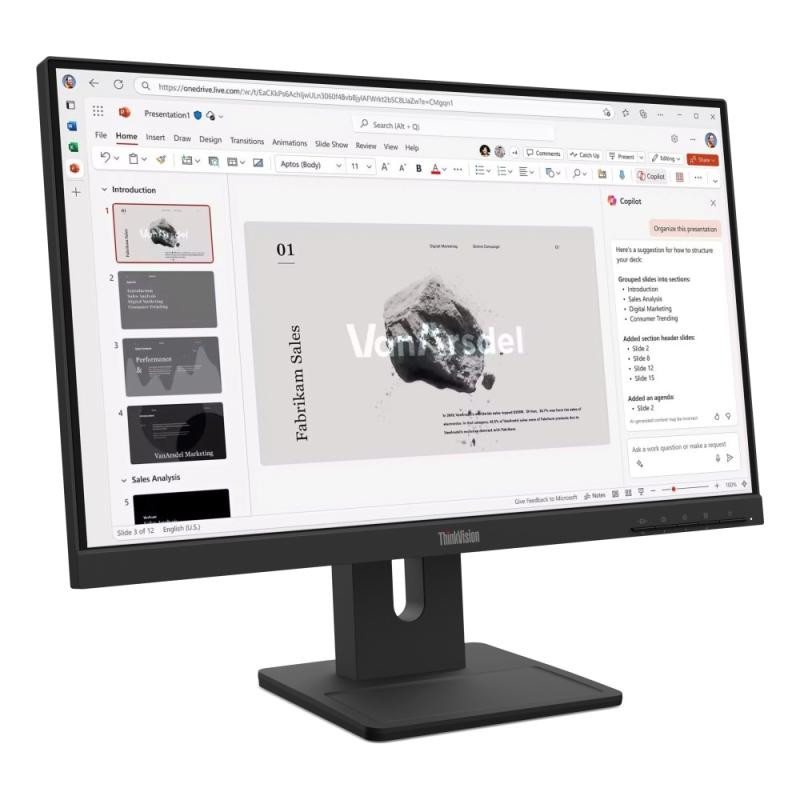 Monitor led 21.5 pulgadas lenovo thinkvision e22 - 40 ips - fhd - dp - hdmi - 100hz - 4ms - vesa 100x100