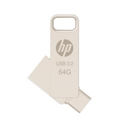Memoria usb 3.2 - usb tipo c hp 64gb x206c - a otg metal