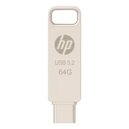 Memoria usb 3.2 - usb tipo c hp 64gb x206c - a otg metal
