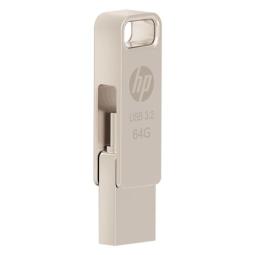 Memoria usb 3.2 - usb tipo c hp 64gb x206c - a otg metal