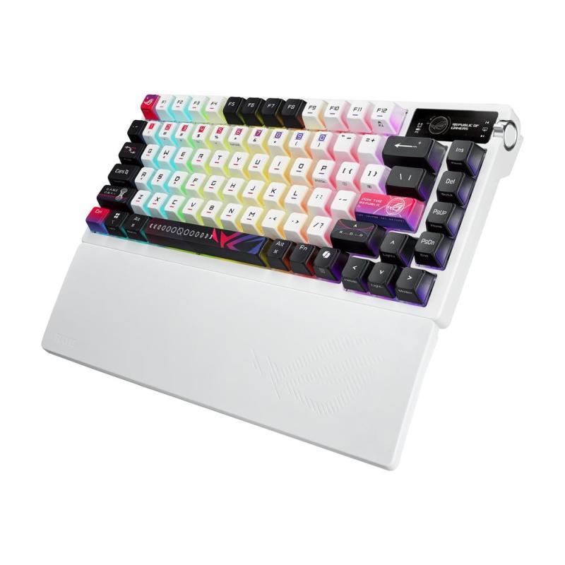 Teclado gaming asus rog azoth nx inalambrico rgb blanco ingles