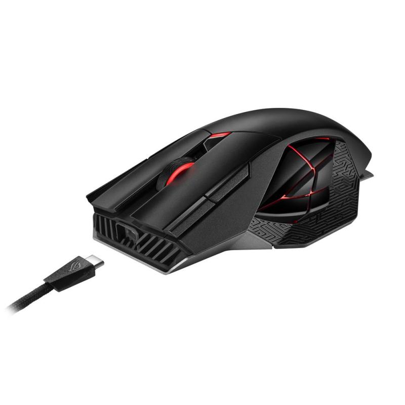 Raton inalambrico gaming asus rog spatha x negro