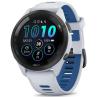 Garmin forerunner 265 46mm bisel negro con carcasa en blanco y correa de silicona en blanco - azul