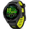 Garmin forerunner 265s 42mm bisel y carcasa en negro con correa de silicona en negro - amarillo