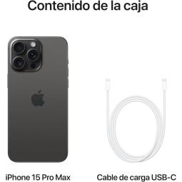 Telefono movil smartphone apple iphone 15 5g - 256gb - 6.1 pulgadas negro acondicionado