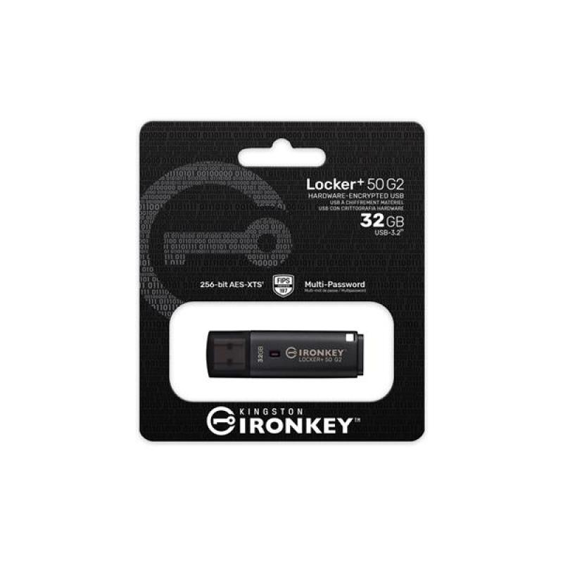 Memoria usb 3.2 kingston 32gb ironkey locker+50 g2