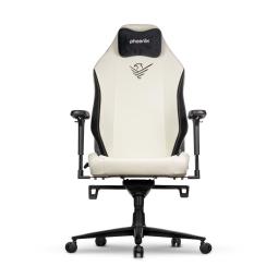 Silla gaming phoenix monarch remaster cuero napa negra y blanca talla r