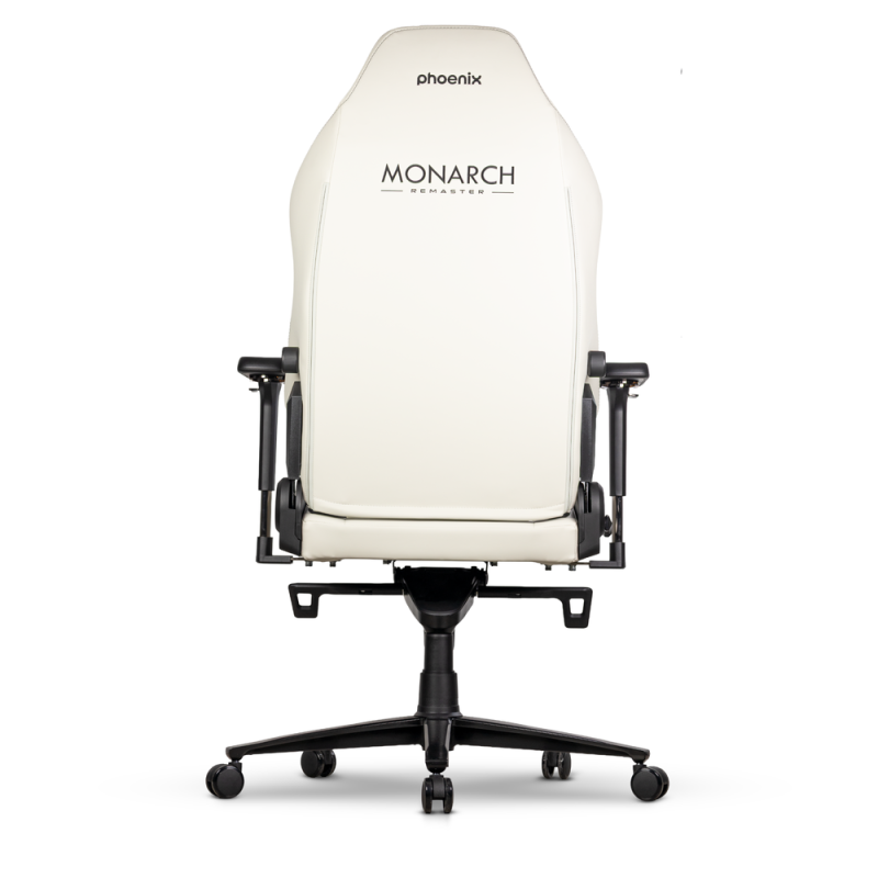 Silla gaming phoenix monarch remaster cuero napa negra y blanca talla r