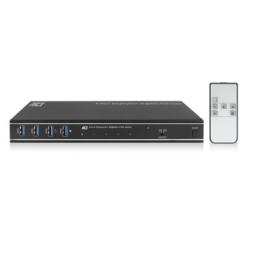 Conmutador kvm act connectivity 4 puertos displayport 4k