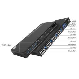 Conmutador kvm act connectivity 4 puertos displayport 4k