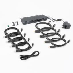Conmutador kvm act connectivity 4 puertos displayport 4k