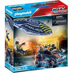 Playmobil policia paracaidas: persecucion del vehiculo anfibio - Imagen 1