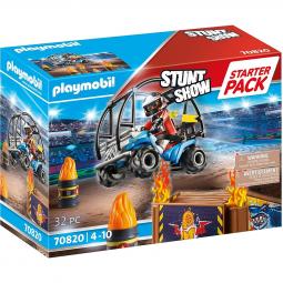 Playmobil starter pack stuntshow quad con rampa de fuego - Imagen 1