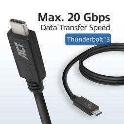 Cable usb - c act connectivity carga 240w mas datos 20 gbps 1.m certificado usb - if