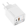 Cargador de pared mars gaming md - gan65rw 65w 1x usb tipo c 1 x usb tipo a cable retractil usb tipo c blanco