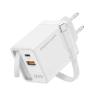 Cargador de pared mars gaming md - gan65rw 65w 1x usb tipo c 1 x usb tipo a cable retractil usb tipo c blanco