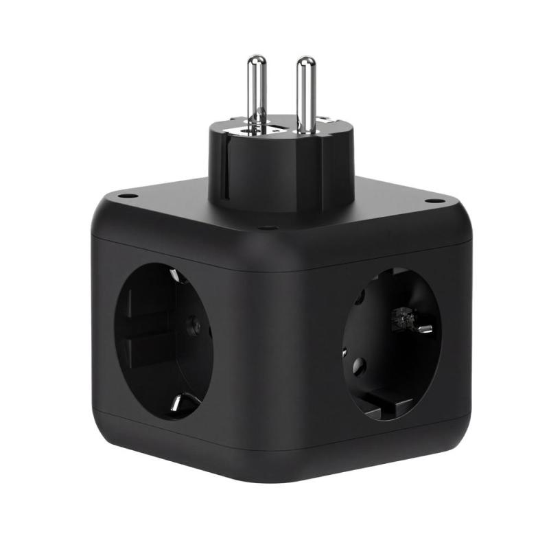 Cargador de pared mars gaming md - cube20 20w 3x schuko 2x usb tipo c 2x usb tipo a negro