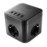 Cargador de pared mars gaming md - cube35 35w 3x schuko 2x usb tipo c 2x usb tipo a negro