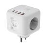 Cargador de pared mars gaming md - cube20w 20w 3x schuko 2x usb tipo c 2x usb tipo a blanco