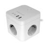 Cargador de pared mars gaming md - cube35w 35w 3x schuko 2x usb tipo c 2x usb tipo a blanco
