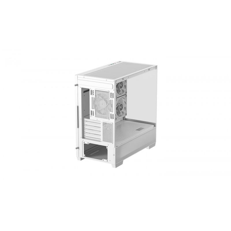 Caja ordenador gaming deepcool cg380 3f matx argb cristal templado blanca