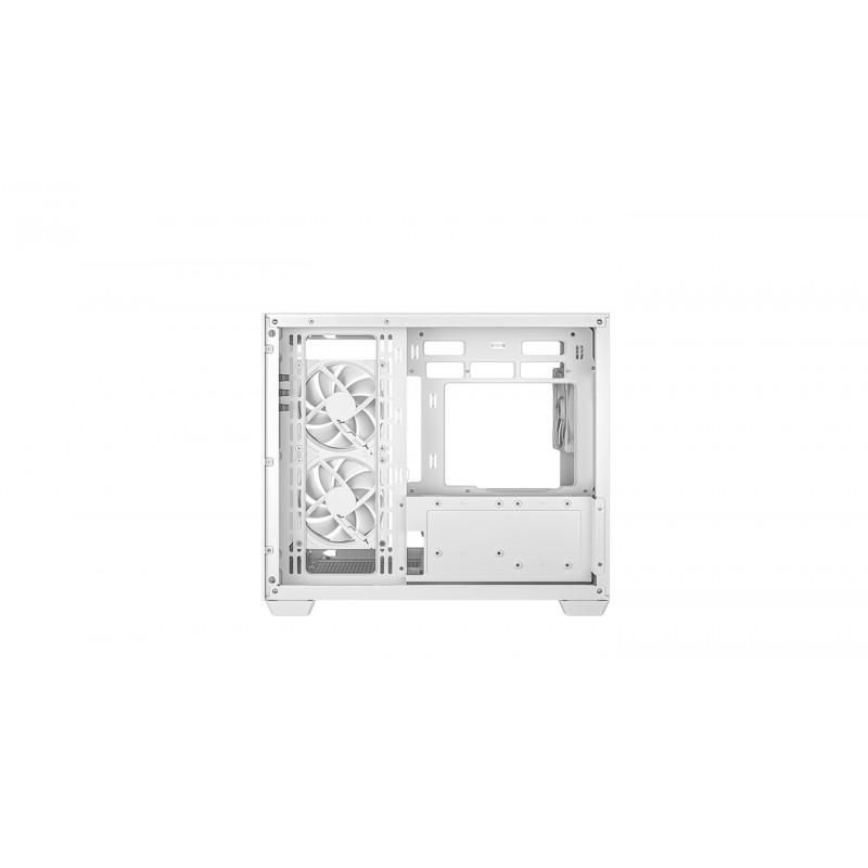 Caja ordenador gaming deepcool cg330 3f matx argb cristal templado blanca