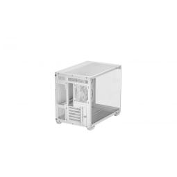 Caja ordenador gaming deepcool cg330 3f matx argb cristal templado blanca