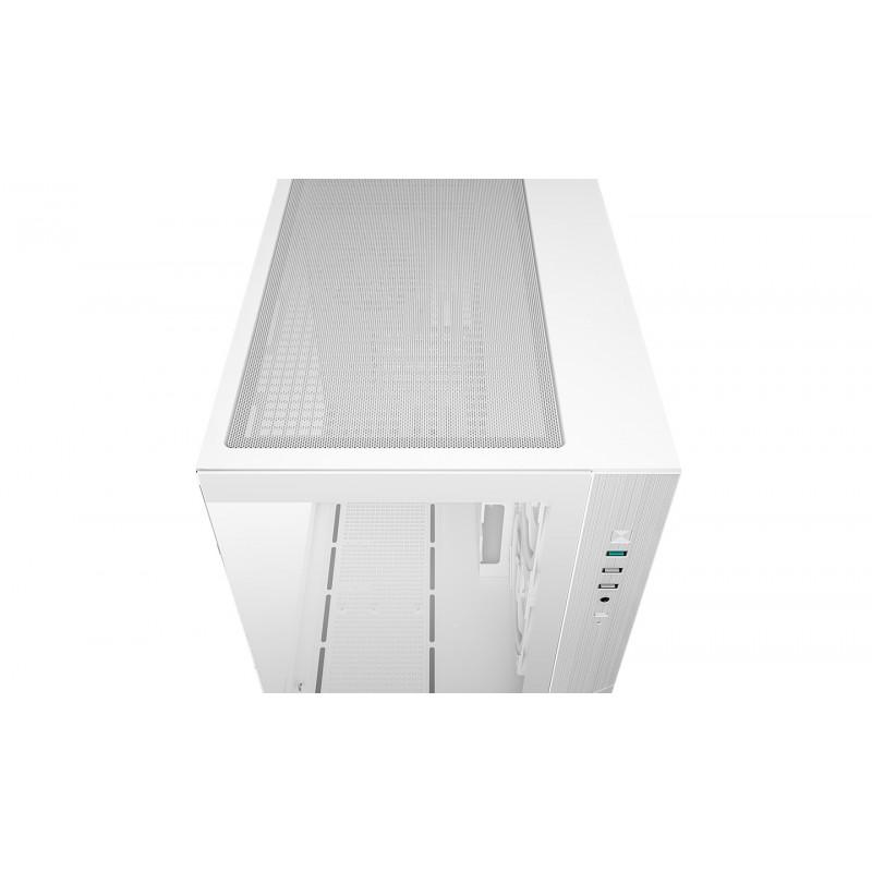 Caja ordenador gaming deepcool cg330 3f matx argb cristal templado blanca