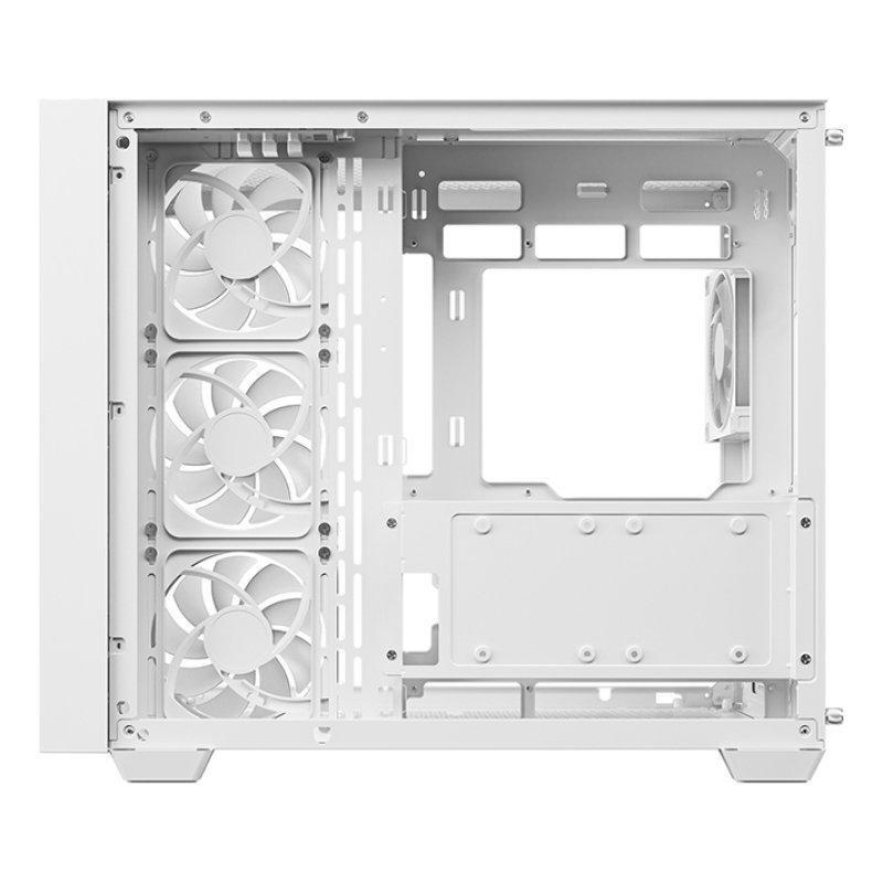 Caja ordenador gaming deepcool cg530u 4f atx argb cristal templado blanca